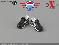 X-TOYS 1/6 SCALE BLACK SPORT Sneakers Shoes for 12'' MALE Action Figure picture