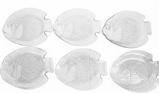 Vtg Arcoroc Glass Fish Snack Plates Poisson Made  France Set of 6 picture