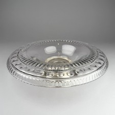 Antique Hawkes Cut Crystal & Sterling Silver Base Centerpiece Bowl Shallow 13,5
