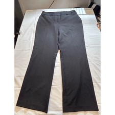 Alfani Womens Black Straight Leg Dress Pants Size 12 Professional Trousers picture