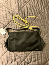 Pretty Simple Women's Black Nylon Zip Shoulder Bag Detachable Strap picture
