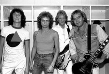 American-based rock band Foreigner as they pose backsatge November- Old Photo picture