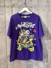 Vtg I Set My Friends On Fire band short sleeve purple color shirt BL400 picture
