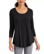 JM Collection Women's Top Petite PXL 3/4-Sleeve Solid picture