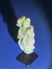 111 Carat Opal Qing Chinese Figure Antique Very Impressive Custom Stand 1800’s picture