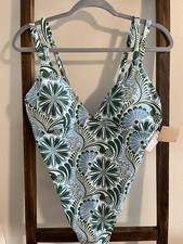 NWT Boden Women's Arles Swimsuit 12L Long Tall Euphoric Gardens picture