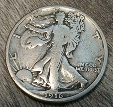 1916-P Fine Walking Liberty Half Dollar **Low Mintage**- Low Shipping  picture