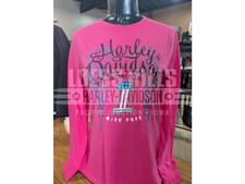 Loess Hills Harley-Davidson Women's Fast Fuchsia Long Sleeve Shirt 3003094 picture