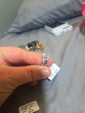 Moissanite Engagement/Wedding Ring Set  Round Size 9 picture