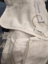 3 New Quince Organic Turkish Cotton Baby Bath Hoodies, 4 New Washclothes picture