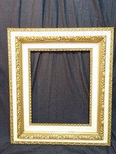 Antique victorian frame gold guilt, aesthetic wooden picture