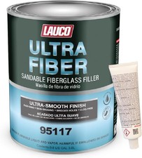 LAUCO Ultra Fiber Sandable Fiberglass Filler,Putty,Bridges Holes,3 Liters 95117 picture