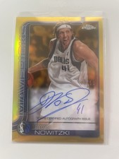 2025-26 Topps Chrome - Autographs Dirk Nowitzki True Gold Refractor /50 picture