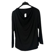 NWT Talbots Womens Long Sleeve Stretch Black Top Blouse Shirt Plus Size 1X picture