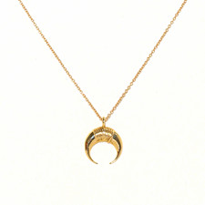 14K Yellow Gold Kinn Studio Pendant Cable Necklace 18” long and 2.62 g picture