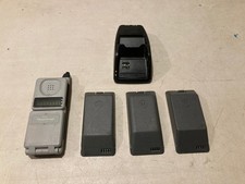 Vintage Motorola MicroTAC Grey Flip Phone Batteries Charger picture