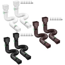 2Pack 21-60″ Expandable Flex Drain Downspout Extension Rain Pipe Spout Gutter picture