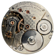 Antique 16s 1899 Waltham 1888 17J Mech Hunter Pocket Watch Mov't Riverside Runs picture