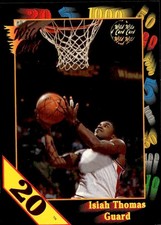 1991-92 Wild Card #7a Isiah Thomas 20 Stripe picture