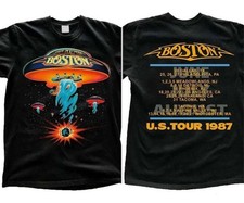 Boston 1987 Vintage Classic Rock Band Live Tour Concert Graphic T-Shirt picture