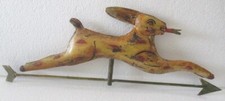 ANTIQUE WEATHERVANE RUNNING RABBIT CARROT IN MOUTH . picture