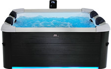 MSPA FRAME OSLO BUBBLE & JET SPA INFLATABLE HOT TUB PLASTIC WOOD WALL LED LIGHTS picture