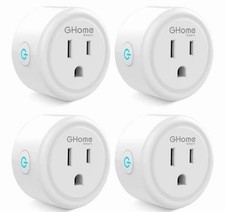 GHome Smart Mini Plug Wi-Fi Outlet Socket Alexa Google Home 4 Pack White picture