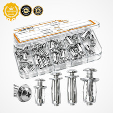 40PCS Expansion Screw and Petal Nut Kit M4 M5 M6 Jack Car Metal Screw Petal Shap picture