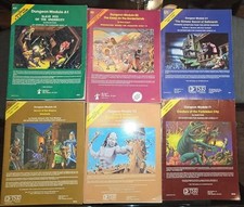 Lot of 6 1980;s  Old Dungeons and Dragons Modules  A1, A2, B2, U1, x2, I1 picture