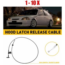 1-10PCS Hood Latch Lock Bonnet Release Cable W/ Handle For 2001-2005 Honda Civic picture