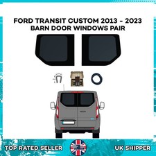 Ford Transit CUSTOM 13-23 Barn Door Windows  with Fitting Kit and U-Trim picture