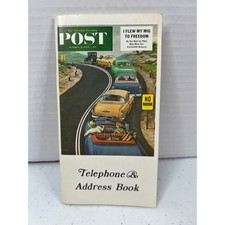 Vintage 1979 Saturday Evening Post Telephone Address Book No Passing Art DS-941 picture