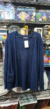 NWT Small Zenana Outfitters Navy Popcorn Open-Front Cardigan picture
