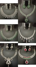 Premium Quality Handmade AAA CZ Stones Bridal Jewellery Sets picture