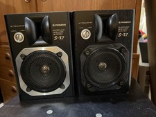 Pioneer S-X7 Bookshelf Speaker System Pair 45W 16 Ohm Japan Tested Missing Bezel picture