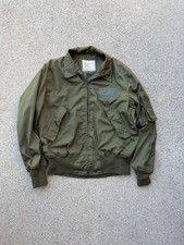 Vtg 1979 USAF CWU-36/P Flight Jacket Large Regular Greenbrier Nomex Bomber 70s picture