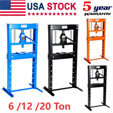 6 12 20 Ton Benchtop Hydraulic Shop Press H-Frame Garage Floor Press  Heavy-Duty picture