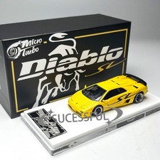 MicroTurbo MT 1/64 Diablo SV Yellow Motorsport Diecast Alloy Race Car Model picture