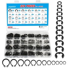 324Pcs C Clips & E Clips Assortment Kit 24 Sizes C Clip 5mm–16mm & E Clip picture