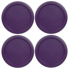 Replacement Lids fits Pyrex 4-Cup Round Glass Cover for 7201-PC Purple 4 Pack picture