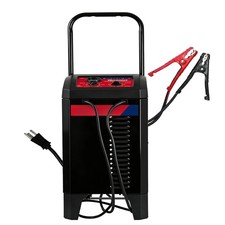 Wheeled Manual 10A Car Battery Charger and 250A Engine Starter, 2 in 1 picture