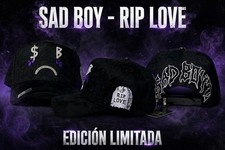 SAD BOY RIP LOVE Black Adjustable Embroidered Goth Baseball Cap One Size picture