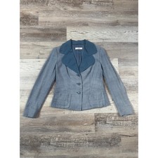 Vintage 90s Y2K Prada Silk Blazer Quiet Luxury Office Siren Workwear Slub Small picture