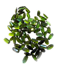 TOURMALINE Lot GEMSTONES GREEN Oval FACETED 46ct. OLD Stock NATURAL Vintage picture