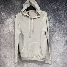 Vince Men’s Large Gray 100% Cotton Knit Pullover Hoodie Sweater Kangaroo Pocket picture