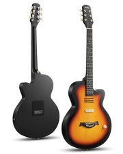 Moukey BCC-100 Acoustic Electric Guitar + Gig Bag S Pickup Volume Knob Sunburst picture