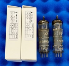 TWO Amperex EL84 6BQ5 Vacuum Tubes / rX3 Bugle Boy Holland /Amplitrex👍 / 1957 picture