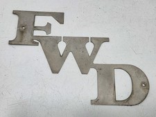 Vintage FWD (Four Wheel Drive) Trucks Radiator Badge Grill Emblem Script Part picture