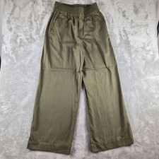 Madewell Drapeweave Carley Wide Leg Pants Small (fits 28x30) Olive Green Trouser picture