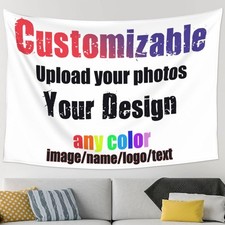 Custom Backdrop Tapestry Add Image Gifts for Wedding Bedroom Living Room Decor  picture